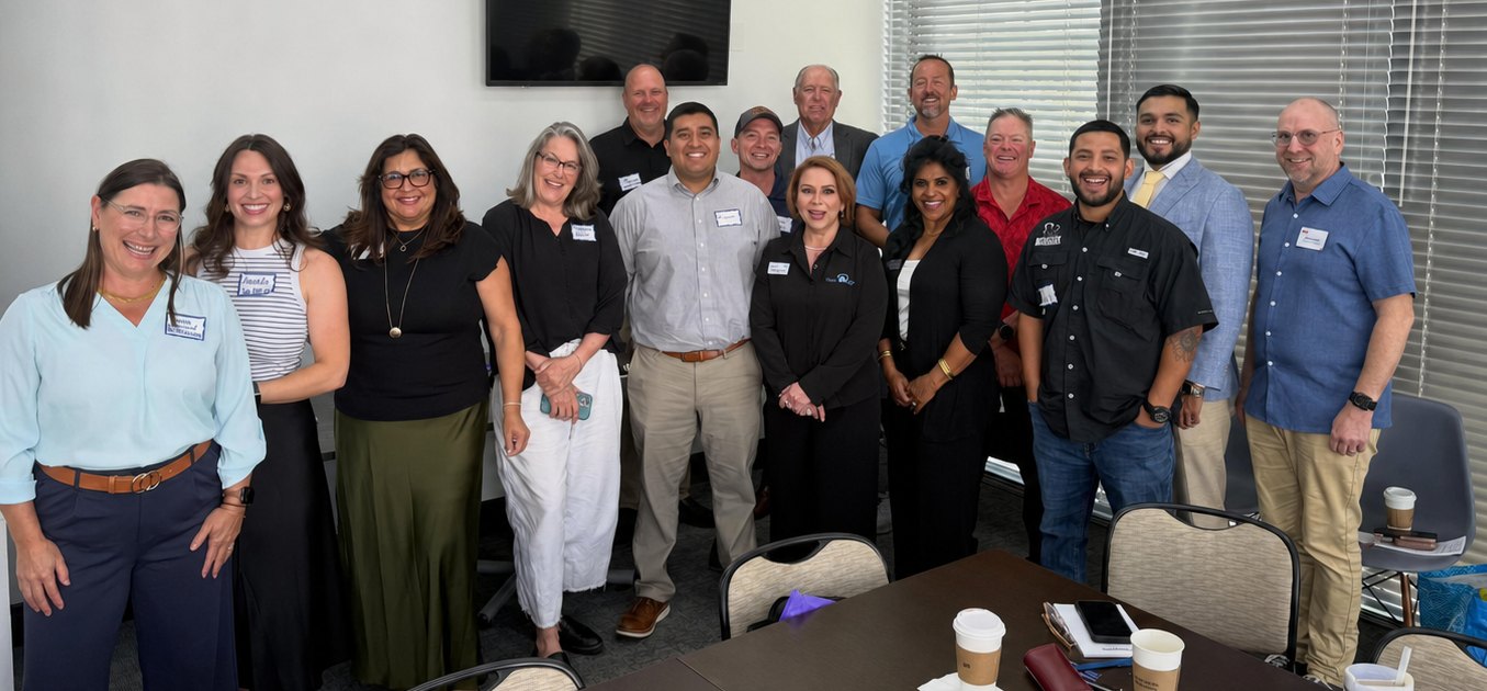 Members of BNI Synergy Partners together after a Wednesday morning meeting in the Stone Oak / Sonterra area of San Antonio, Texas.